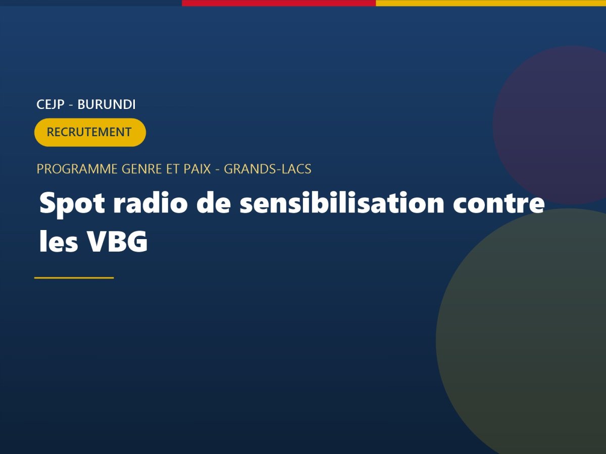 Recrutement d'un(e) Consultant(e) pour un spot radio de sensibilisation contre les VBG
